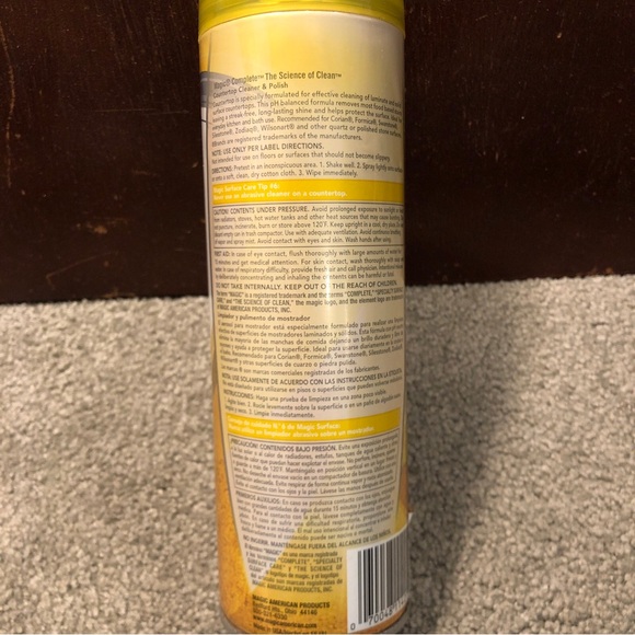 Magic Countertop Cleaner, Ideal for Laminate, 17oz DISCONTINUED Yellow Bottle - Picture 3 of 7